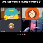 Eric Cartman and Kenny McCormick laughing meme