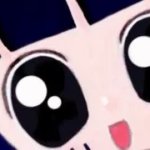 happy anime girl staring meme