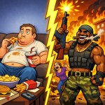 lazy fat white person sitting on the couch watching eating food