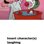 Who's laughing at Lucy freaking out?