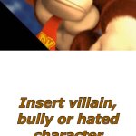 Donkey Kong about to punch who