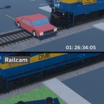 DM&E 2001 hitting sedan in Robloxia