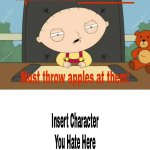 Stewie Orders to Throw Apples at Who?