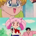 Chibiusa Alt Gun Meme Template