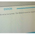 The wizard must be stopped