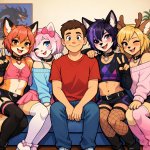 Furrys and femboys and one normal person