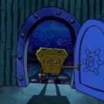 SpongeBob opening door
