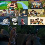 Duke and Eze laugh at Eveyone Crying | image tagged in duke and eze laugh at what,deviantart,crossover,disney,deviantart week,deviantart week 2 | made w/ Imgflip meme maker