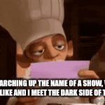 fandom | ME SEARCHING UP THE NAME OF A SHOW, VIDEO GAME, ETC I LIKE AND I MEET THE DARK SIDE OF THE FANDOM | image tagged in gifs,fandom,tags | made w/ Imgflip video-to-gif maker