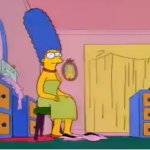 Marge staring into space