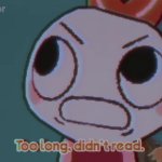 Too long. Didn't read.