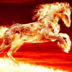 flaming horse