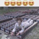 Styropyro on a bed of 400 car battery