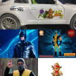 Toy Cartoon 3 Car Bump and Go Toys