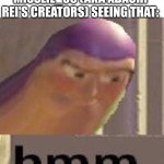 this actually happened just look up "Adachi Rei robot" on YouTube, Google, or anywhere else online | MISSLIE_39 (AKA ADACHI REI'S CREATORS) SEEING THAT:; MIKU: *HAS A ROBOT OF HER* | image tagged in buzz lightyear hmm,so true memes,adachi rei,idk what to put here | made w/ Imgflip meme maker