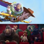 Will and The Vineland Thorns watch Toy Story (1995) | image tagged in will and the vineland thorns watched what,toy story,disney,pixar,memes,goat movie | made w/ Imgflip meme maker