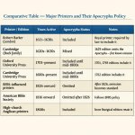 2. Comparative Table — Major Printers and Their Apocrypha Policy