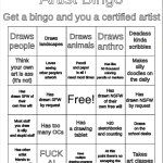 Artist Bingo meme