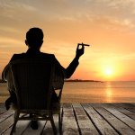 Cigars in the sunset