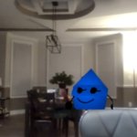 blewency on her computer