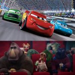 Will and The Vineland Thorns watching Cars (2006) | image tagged in pixar,disney,cars,goat movie,sony pictures animation,memes | made w/ Imgflip meme maker