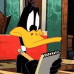 daffy duck writing