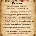 The Geneva Bible DID WARN readers …  against treating rhetorical