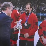 canadian hockey player receives stuffed animal mascot
