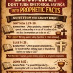 1. Warnings against turning “rhetorical sayings” into PROPHETIC