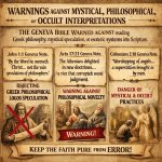 4. Warnings against MYSTICAL, PHILOSOPHICAL, or OCCULT interpret
