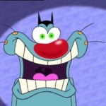 Shocked Oggy meme