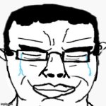 Chudjak crying and smiling