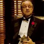 Godfather with cat GIF Template