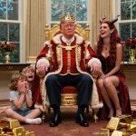 King Donald Trump Satan Mammon worship children crying