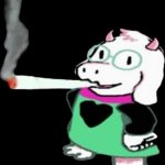 Ralsei with a fat blunt