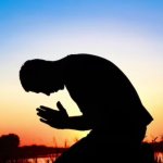 Praying during sunset meme