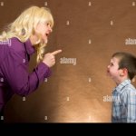 mother yelling at child
