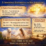 5. Imminence statements tied to the New Jerusalem (your category