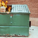 Trump and his very own dumpster fire.