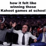 it won you the most aura in the grade | how it felt like winning those Kahoot games at school | image tagged in gifs,memes,guys i won a,kahoot,isnt that crazy | made w/ Imgflip video-to-gif maker