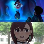 Momo Asaye reacts to what ?