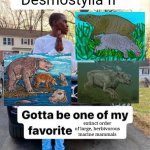 Heckin Chonkers | Desmostylia fr; extinct order of large, herbivorous marine mammals | image tagged in gotta be one of my favorite genders,memes,history memes,funny,lol,humor | made w/ Imgflip meme maker