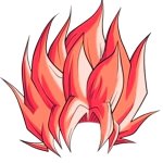Red saiyan hair