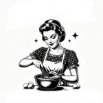 Retro baking template