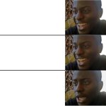 happy, happy, disappointed