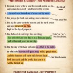 Show 2 Peter 3;1-10, highlighting the METAPHORS & SIMILE's and t