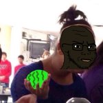 Fat Negress holding a Watermelon