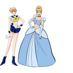 Sailor Uranus and Cinderella Belly