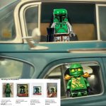 Lego Lloyd DX meme | image tagged in vanya and five car staredown,lego,ninjago,boba fett,rare,ebay | made w/ Imgflip meme maker