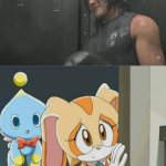 Cream the rabbit scared of who? (Your choice)